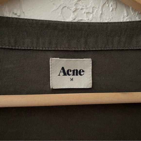 Acne Studios Cardigan Sweater Frank Button Long Sleeve Casual Preppy Green M - Picture 9 of 12